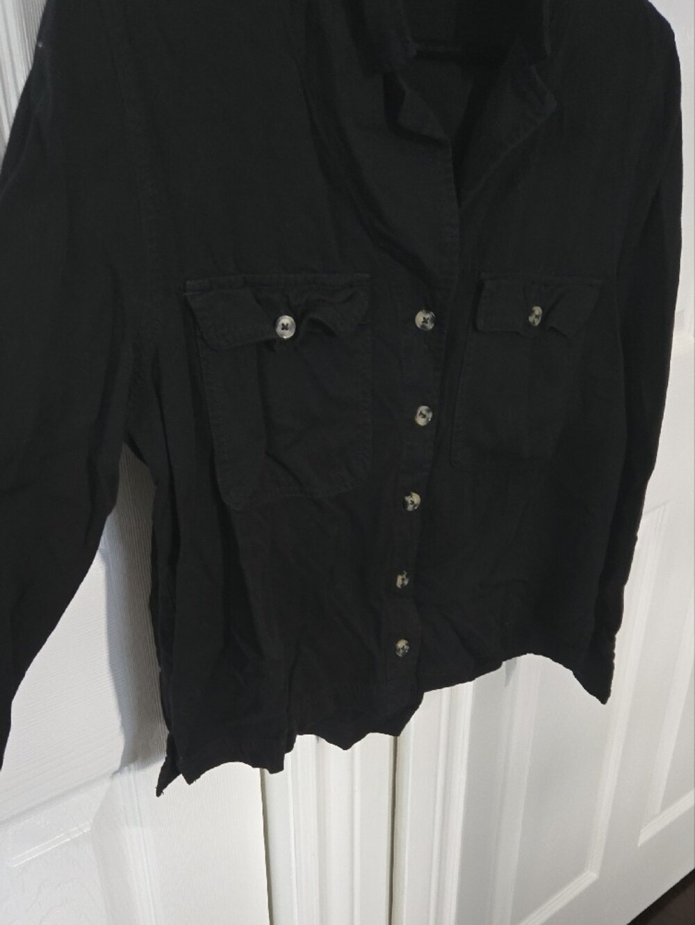 Dynamite Button-Front Blouse - Picture 4 of 7